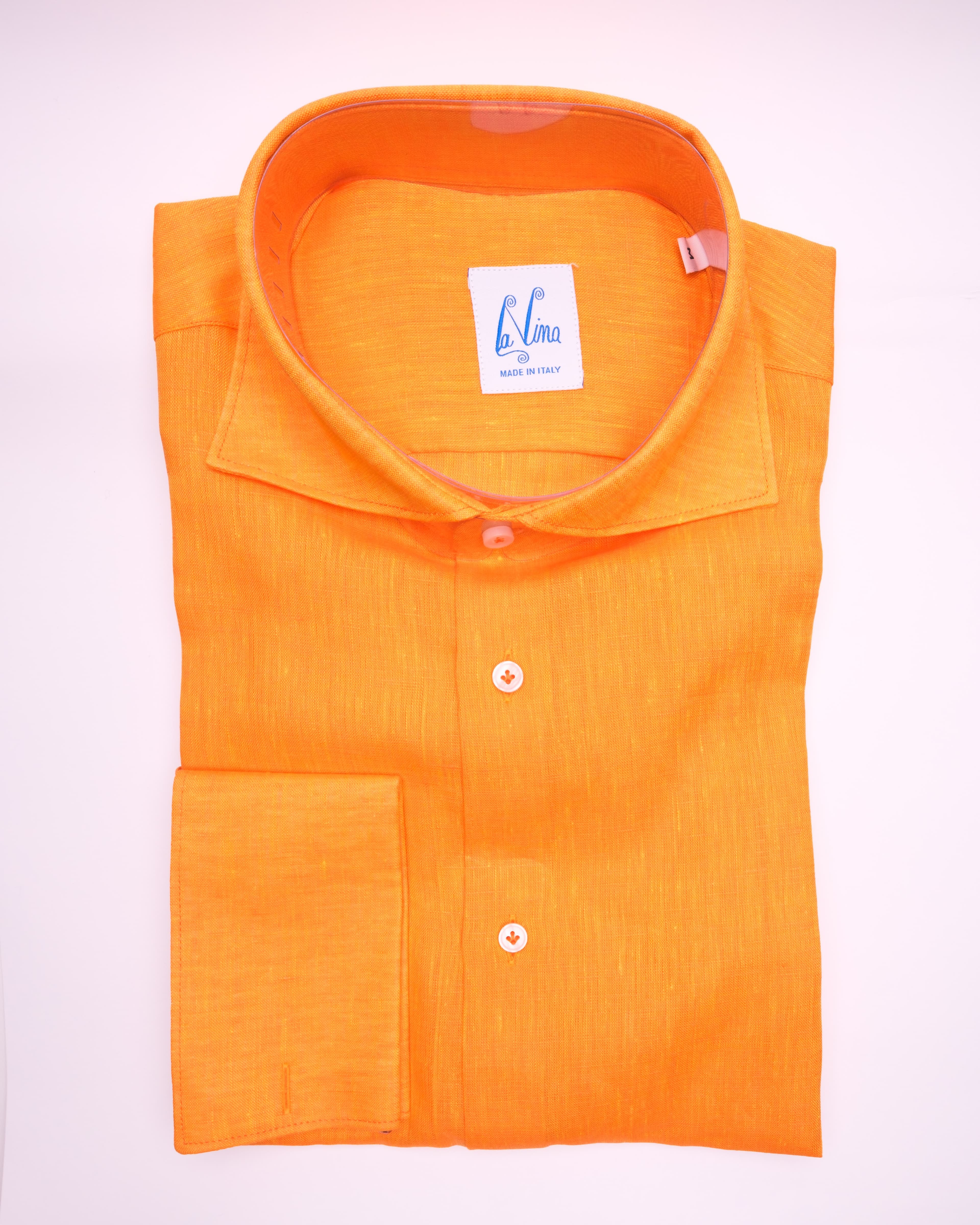 Long Cufflinks - Orange Linen